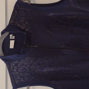 Chicos leopard blue vest